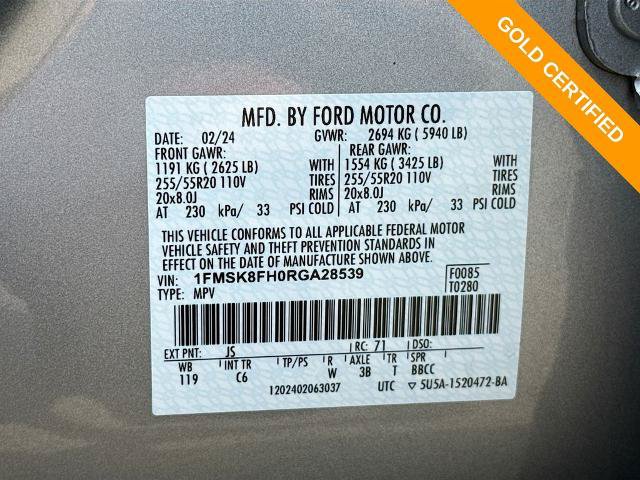 Certified 2024 Ford Explorer Limited AWD/4WD image 25