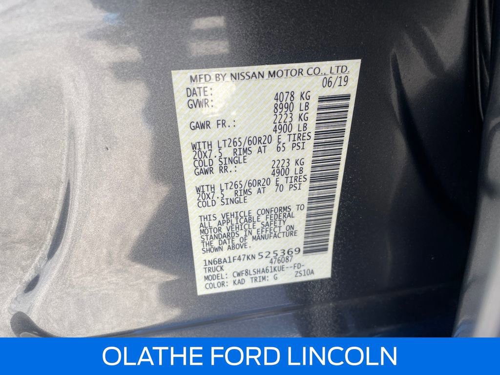 Used 2019 Nissan Titan SV w/ SV Convenience Package image 22