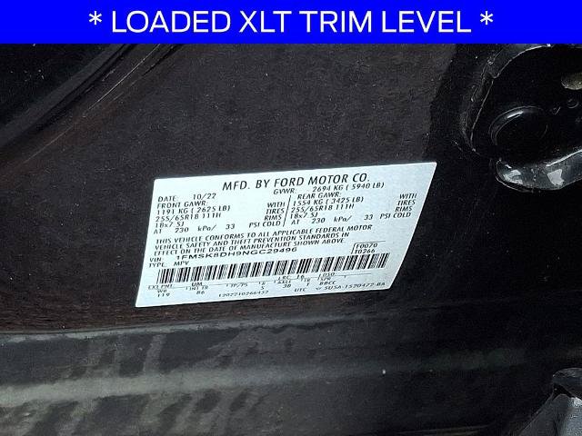 Certified 2022 Ford Explorer XLT AWD/4WD image 28