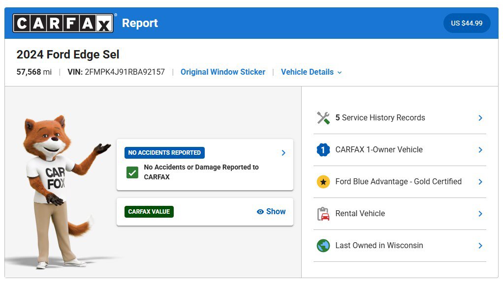 Certified 2024 Ford Edge SEL AWD/4WD image 2