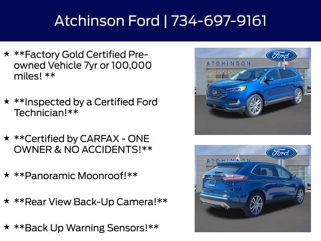 Certified 2024 Ford Edge Titanium w/ Equipment Group 301A AWD/4WD image 4