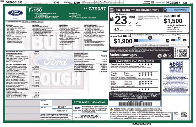 Certified 2023 Ford F150 XLT w/ Equipment Group 302A High image 37