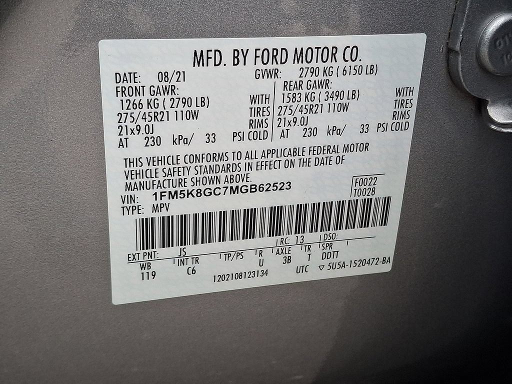 Certified 2021 Ford Explorer ST w/ Equipment Group 401A AWD/4WD image 29