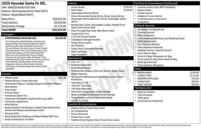 Used 2020 Hyundai Santa Fe SEL w/ Convenience Package FWD image 5
