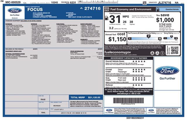 Certified 2018 Ford Focus SE FWD image 35