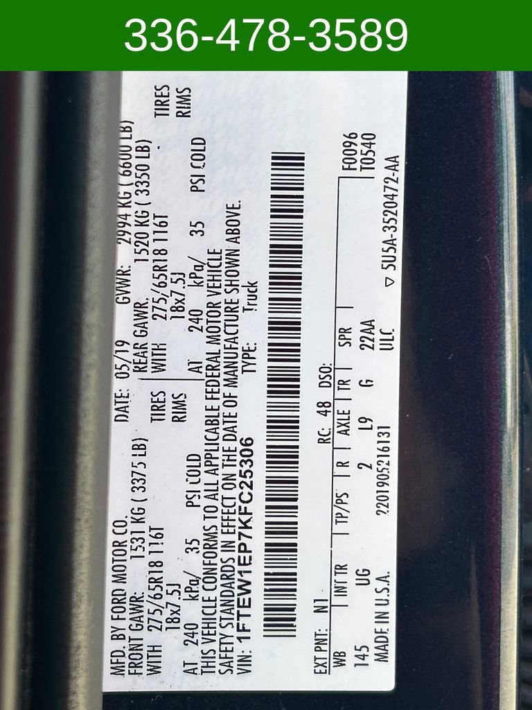 Certified 2019 Ford F150 XLT w/ Equipment Group 302A Luxury image 23