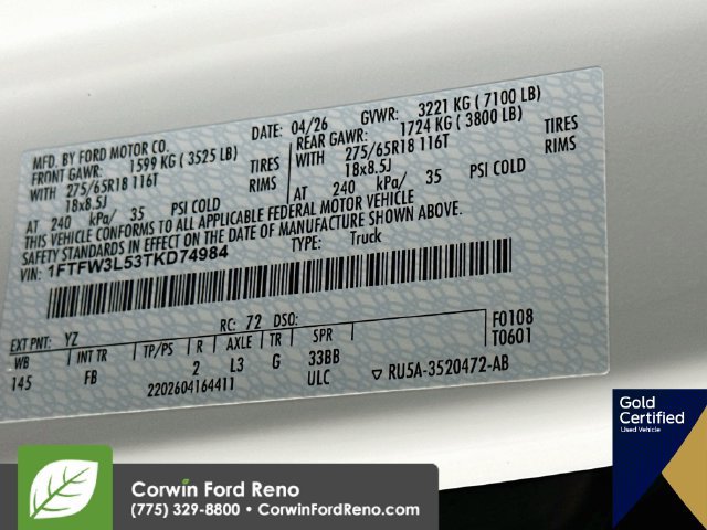 Certified 2026 Ford F150 XLT w/ Equipment Group 302A MID AWD/4WD image 37