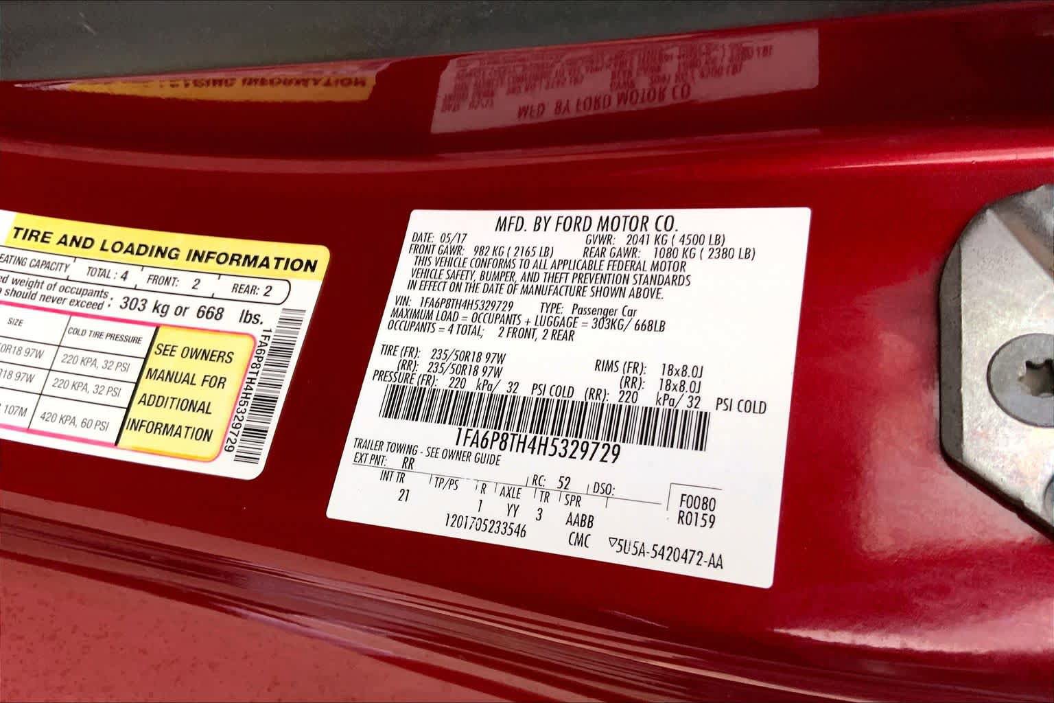 Certified 2017 Ford Mustang Coupe RWD image 30