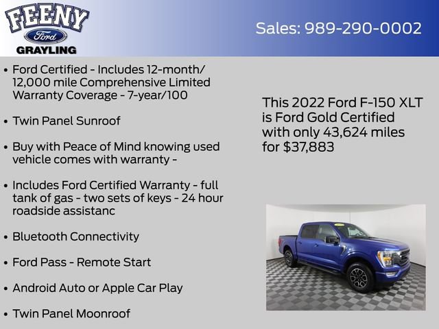 Certified 2022 Ford F150 XLT w/ Equipment Group 302A High image 4