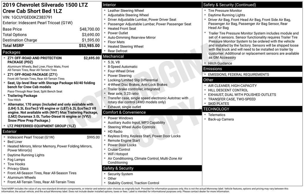 Used 2019 Chevrolet Silverado 1500 LTZ image 10