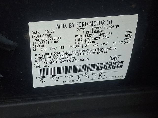 Certified 2022 Ford Explorer ST w/ Equipment Group 401A AWD/4WD image 27