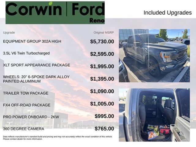 Certified 2021 Ford F150 XLT w/ Equipment Group 302A High AWD/4WD image 3