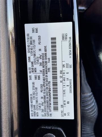 Certified 2022 Ford F150 Raptor w/ Equipment Group 801A High image 13