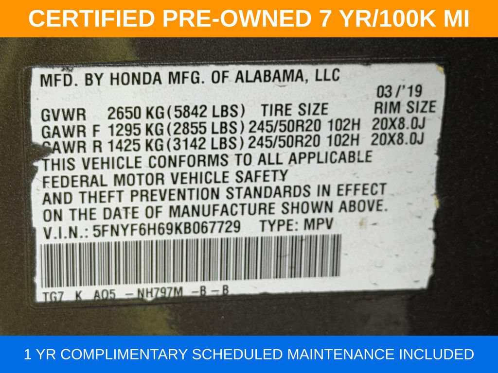 Used 2019 Honda Pilot Touring image 35