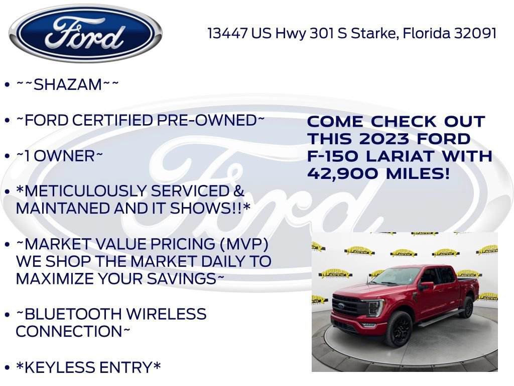 Certified 2023 Ford F150 Lariat w/ Equipment Group 502A High image 10