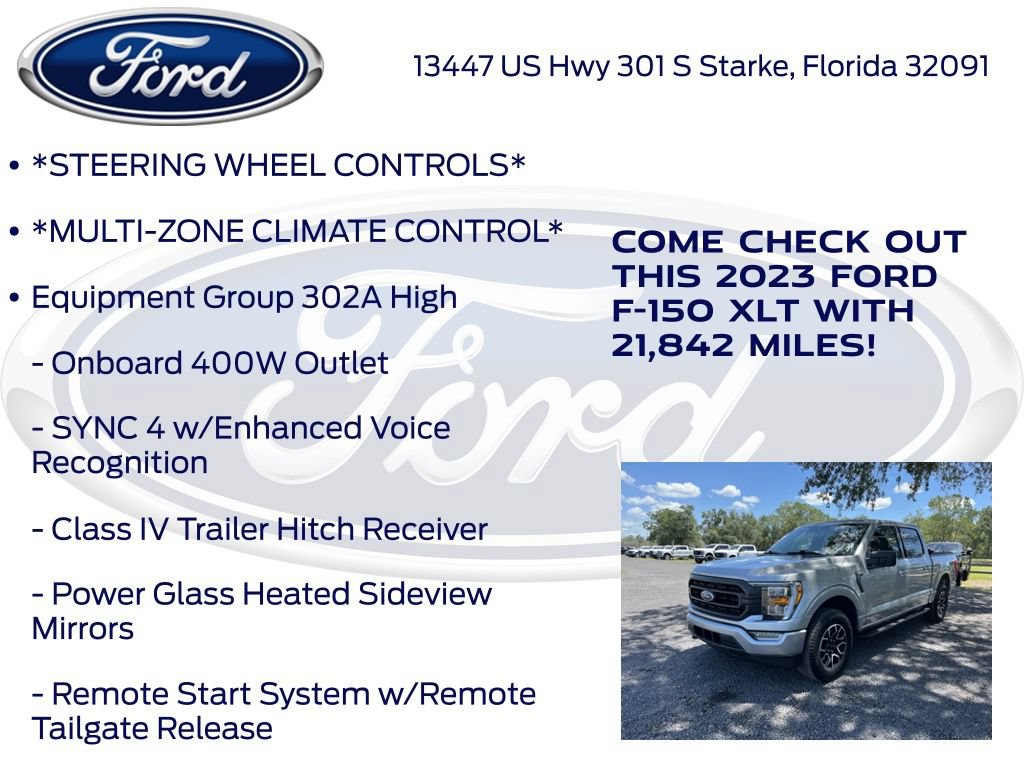 Certified 2023 Ford F150 XLT w/ Equipment Group 302A High AWD/4WD image 17