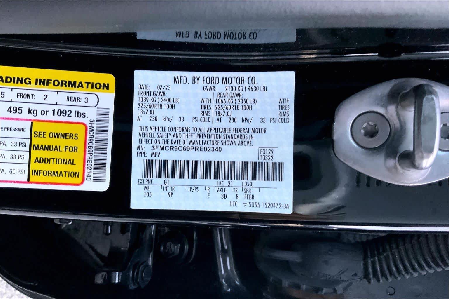 Certified 2023 Ford Bronco Sport Outer Banks AWD/4WD image 29
