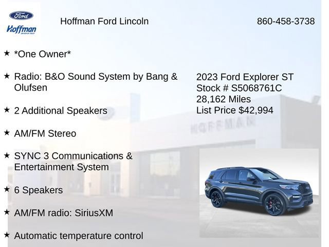 Certified 2023 Ford Explorer ST w/ Equipment Group 401A image 30