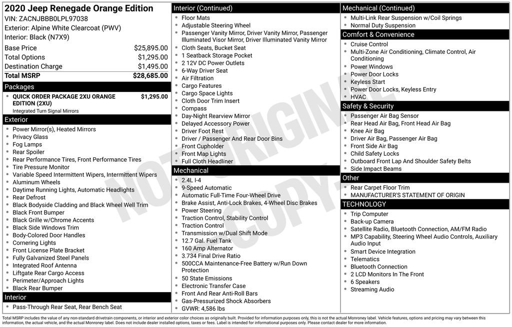 Used 2020 Jeep Renegade Latitude AWD/4WD image 4