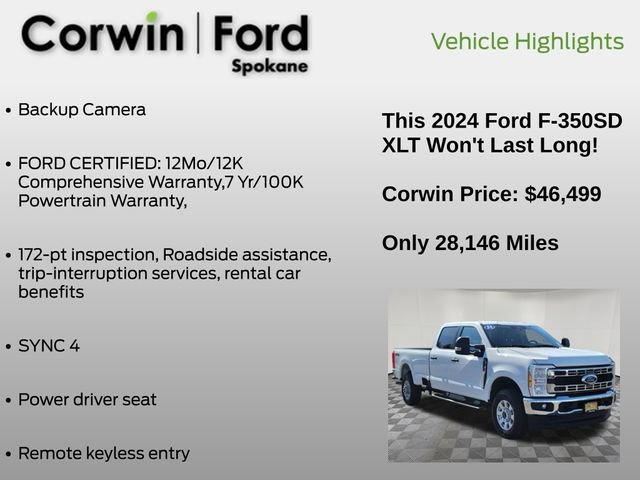 Certified 2024 Ford F350 XLT AWD/4WD image 7
