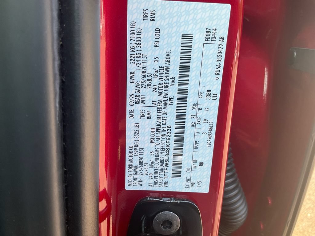 Certified 2025 Ford F150 Lariat w/ Equipment Group 501A Mid AWD/4WD image 18