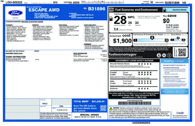 Certified 2025 Ford Escape Active AWD/4WD image 32