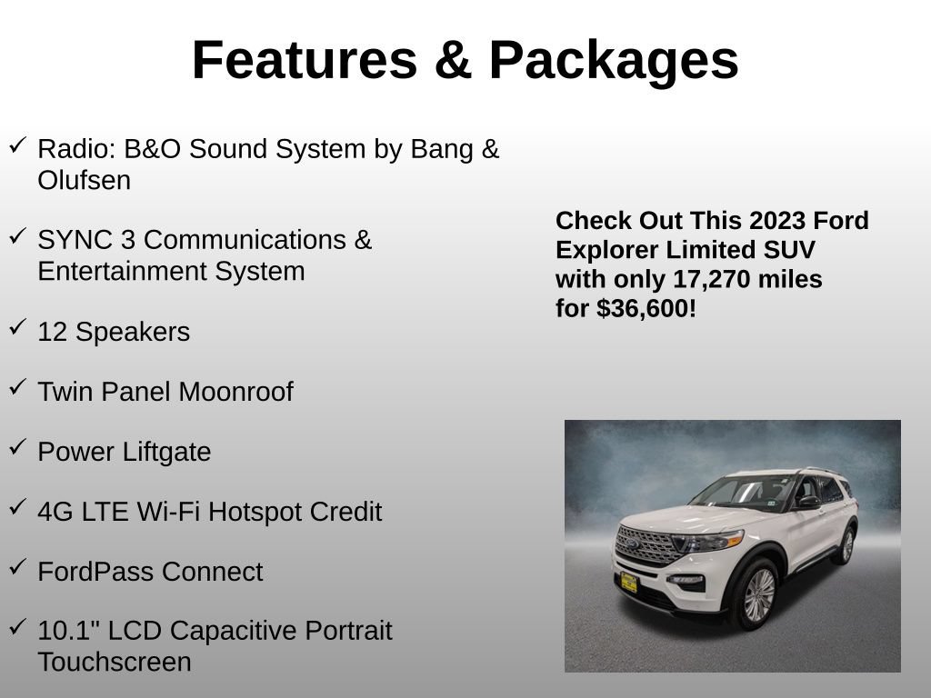 Certified 2023 Ford Explorer Limited w/ Limited Technology Package AWD/4WD image 8