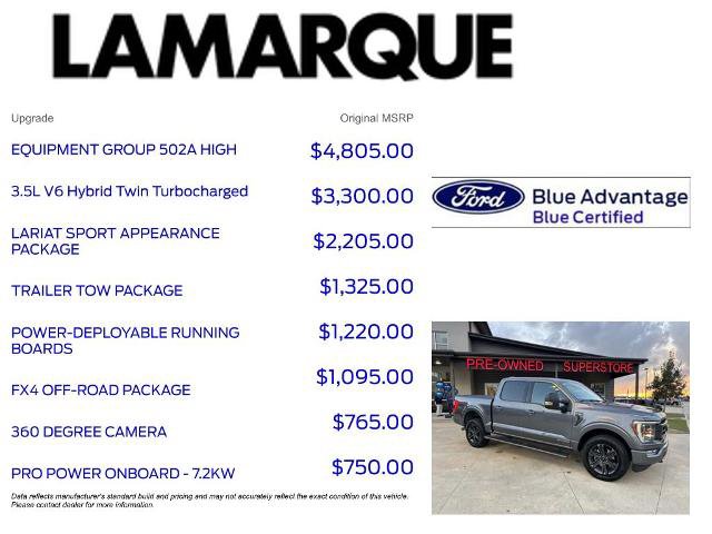 Certified 2023 Ford F150 Lariat w/ Equipment Group 502A High AWD/4WD image 10