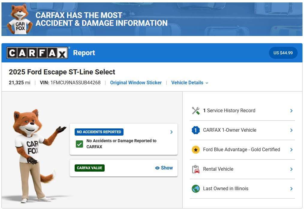 Certified 2025 Ford Escape ST-Line Select AWD/4WD image 2