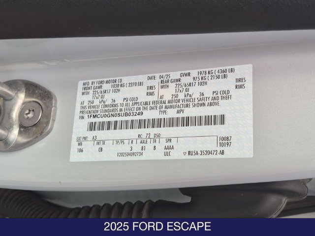 Certified 2025 Ford Escape Active FWD image 25
