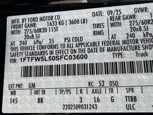 Certified 2025 Ford F150 Lariat w/ Equipment Group 501A Mid image 32