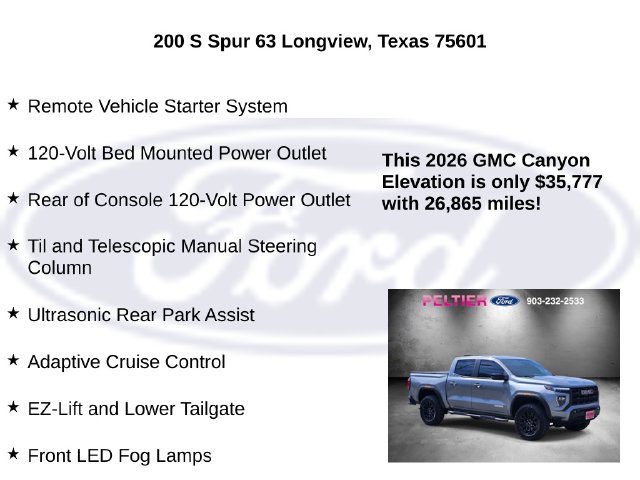 Used 2026 GMC Canyon Elevation w/ Convenience Package RWD image 30