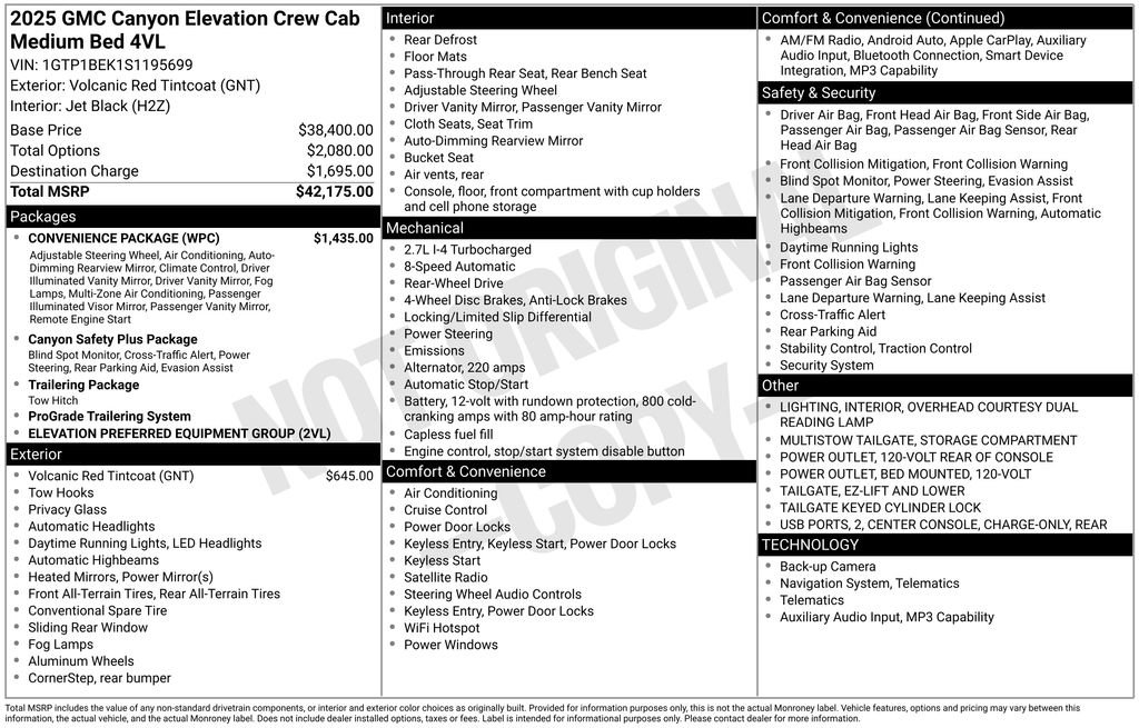 Used 2025 GMC Canyon Elevation w/ Convenience Package RWD image 2
