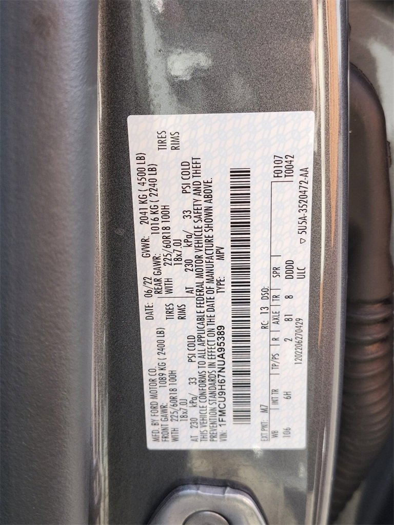 Certified 2022 Ford Escape SEL w/ Technology Package image 35