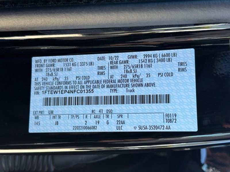 Certified 2022 Ford F150 XL w/ STX Appearance Package AWD/4WD image 29