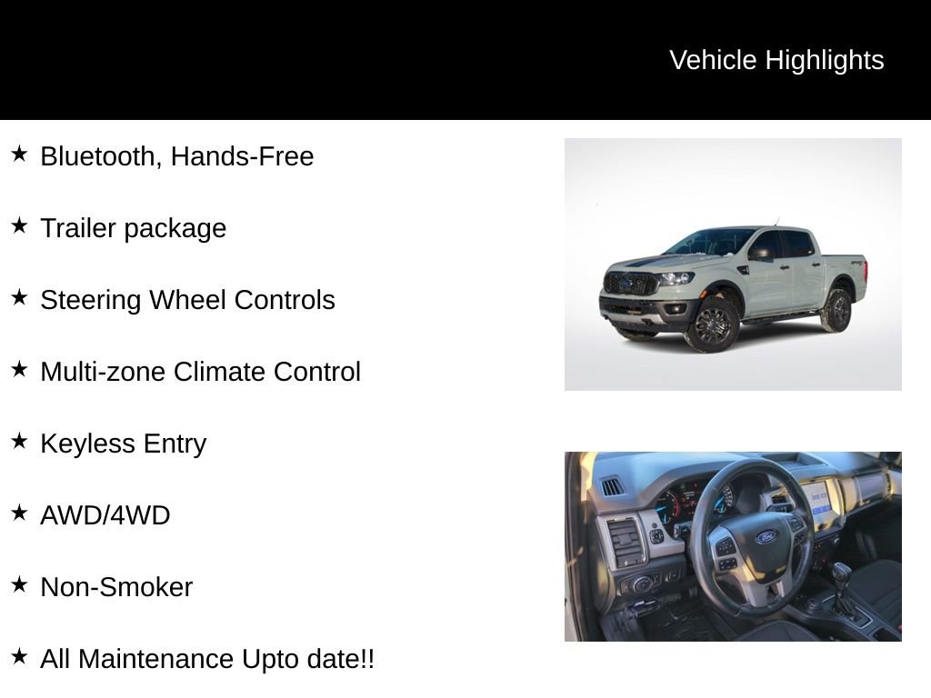 Certified 2023 Ford Ranger XLT w/ Equipment Group 302A High image 21