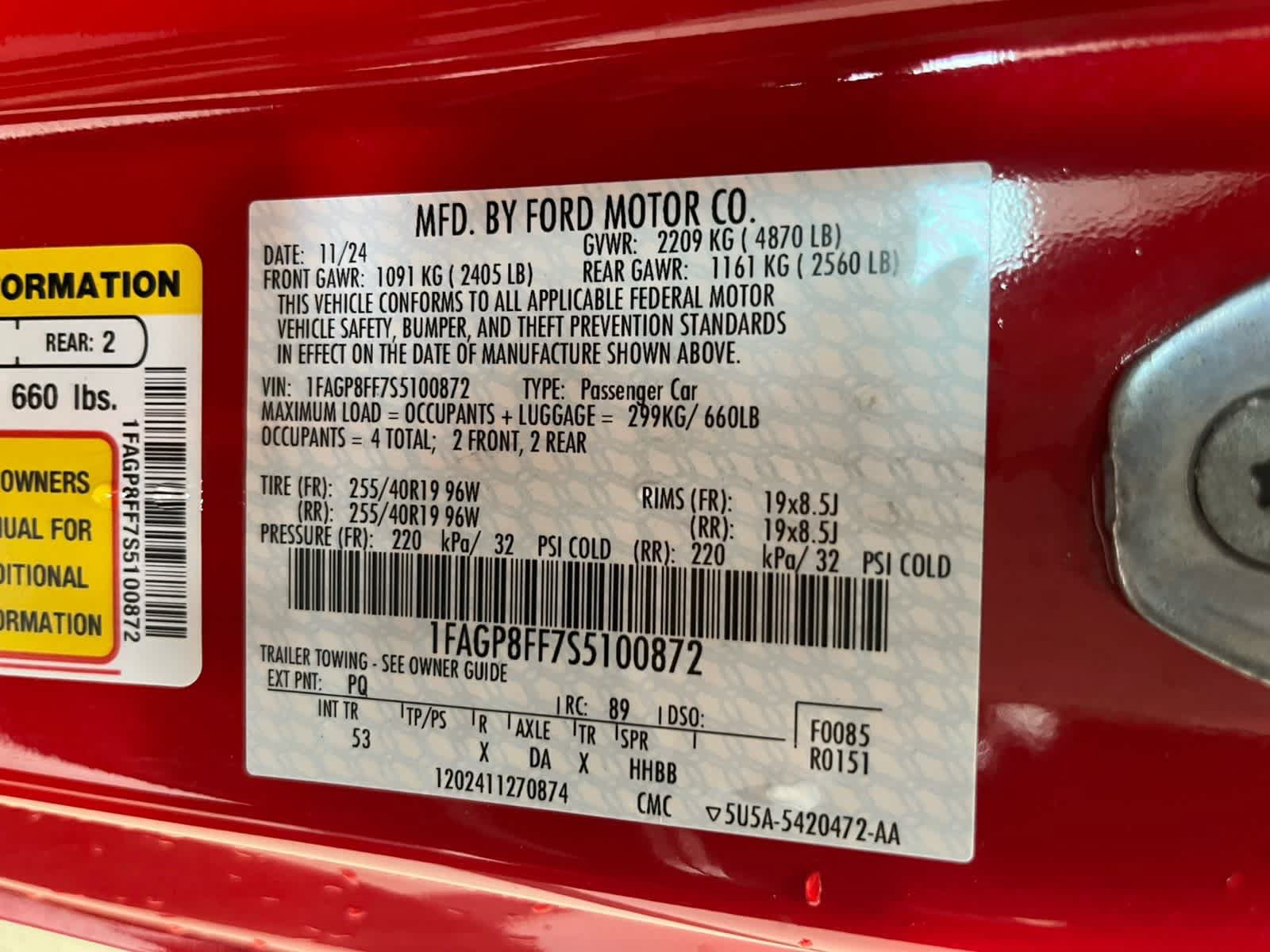 Certified 2025 Ford Mustang GT Premium RWD image 19
