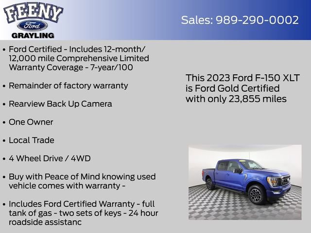Certified 2023 Ford F150 XLT w/ Equipment Group 302A High image 9