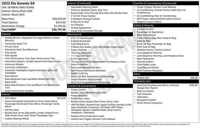 Used 2022 Kia Sorento SX image 9