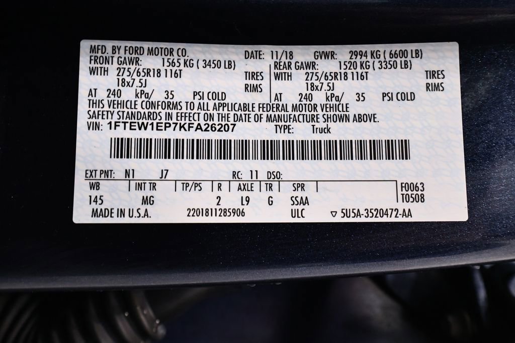 Certified 2019 Ford F150 XLT w/ Equipment Group 302A Luxury image 42