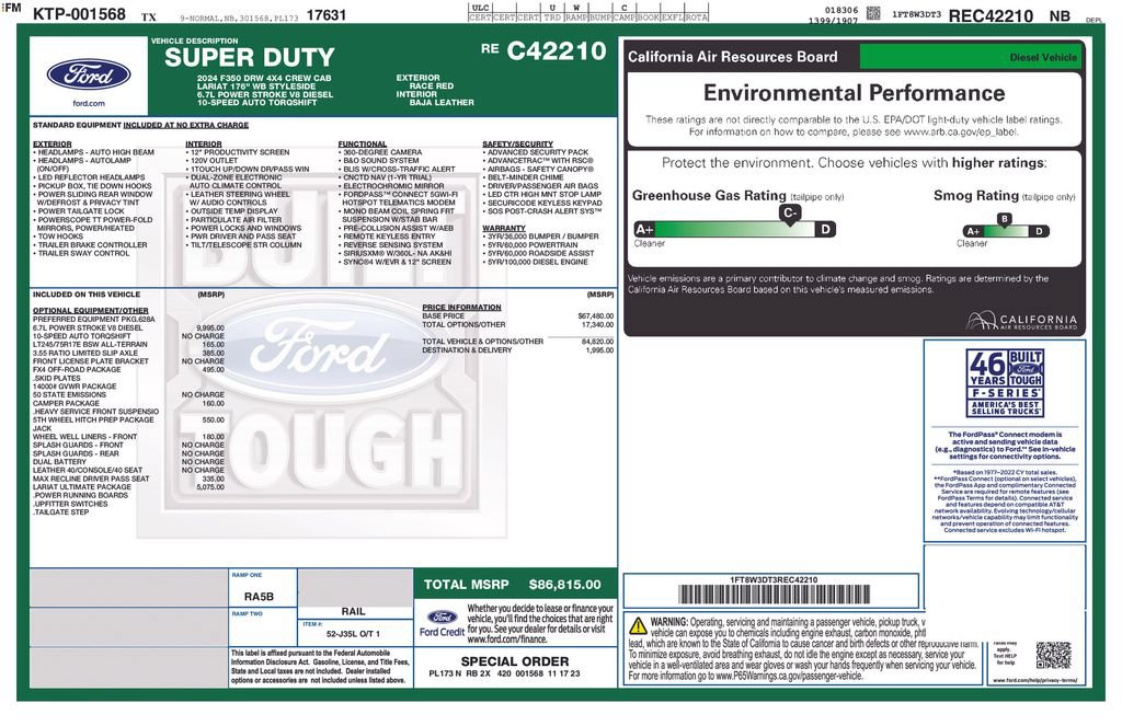 Certified 2024 Ford F350 Lariat w/ Lariat Ultimate Package AWD/4WD image 32