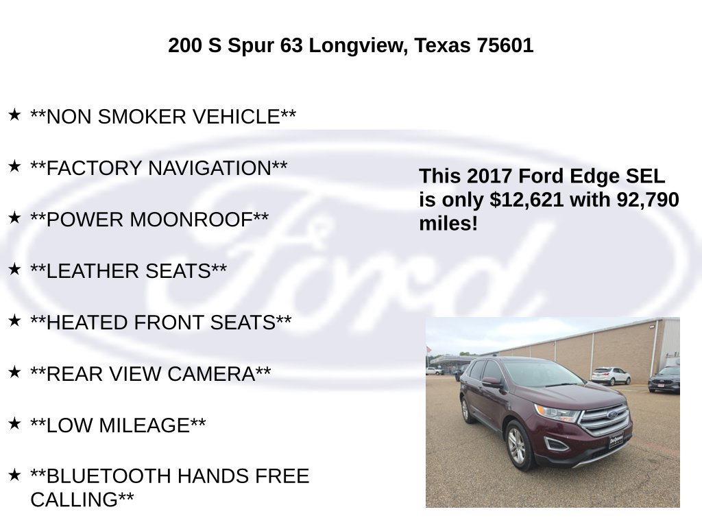 Certified 2017 Ford Edge SEL w/ Equipment Group 201A FWD image 5