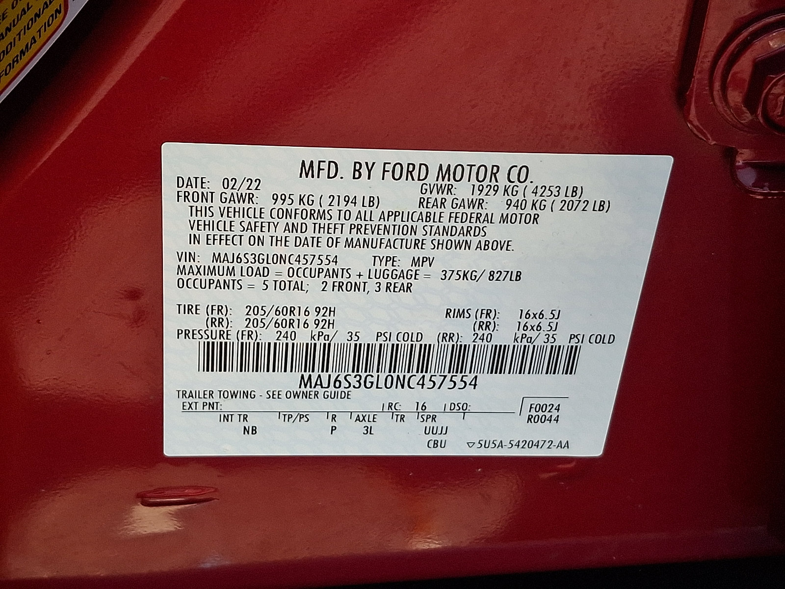 Certified 2022 Ford EcoSport SE AWD/4WD image 25