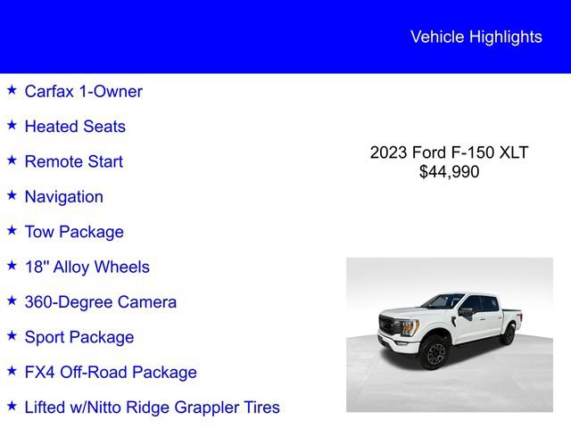 Certified 2023 Ford F150 XLT w/ Equipment Group 302A High AWD/4WD image 2