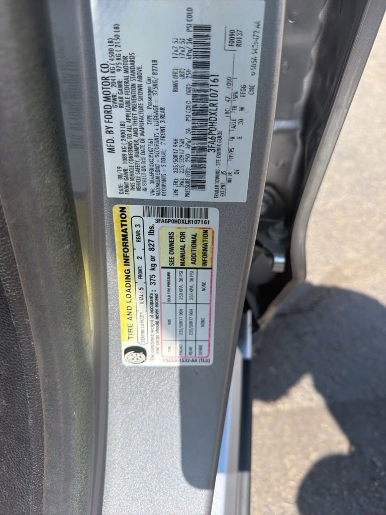 Certified 2020 Ford Fusion SE FWD image 51