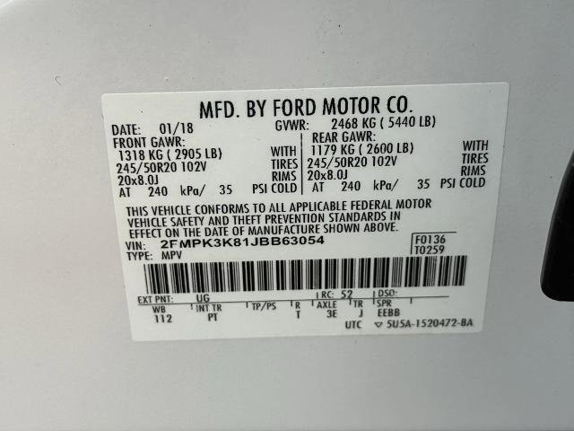 Certified 2018 Ford Edge Titanium w/ Equipment Group 301A FWD image 12