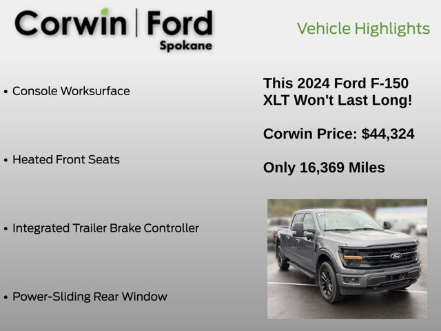Certified 2024 Ford F150 XLT w/ Equipment Group 302A MID AWD/4WD image 37