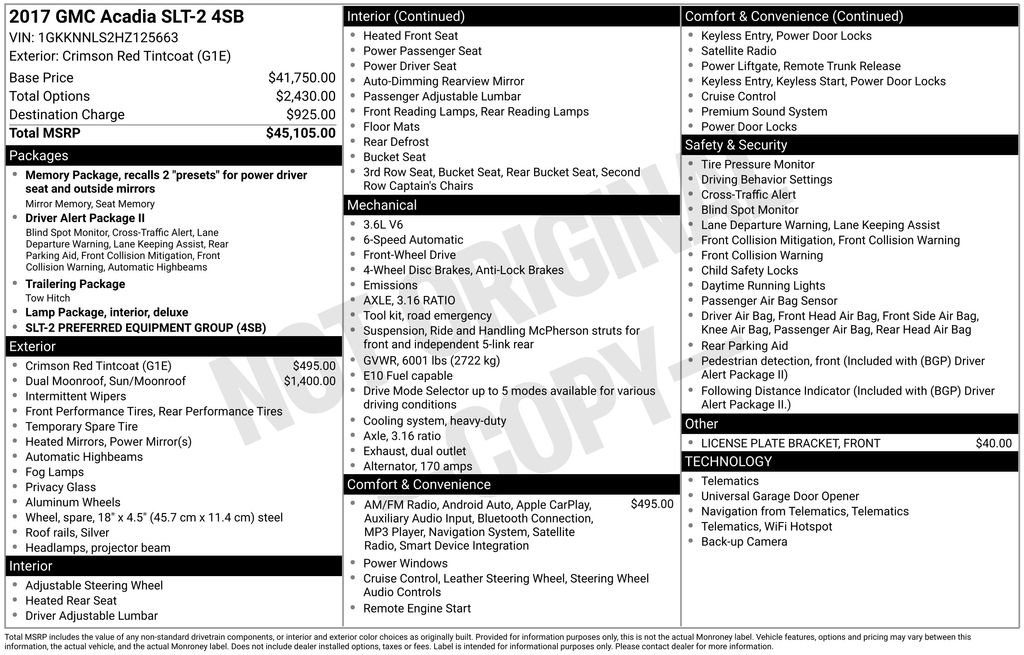 Used 2017 GMC Acadia SLT image 5