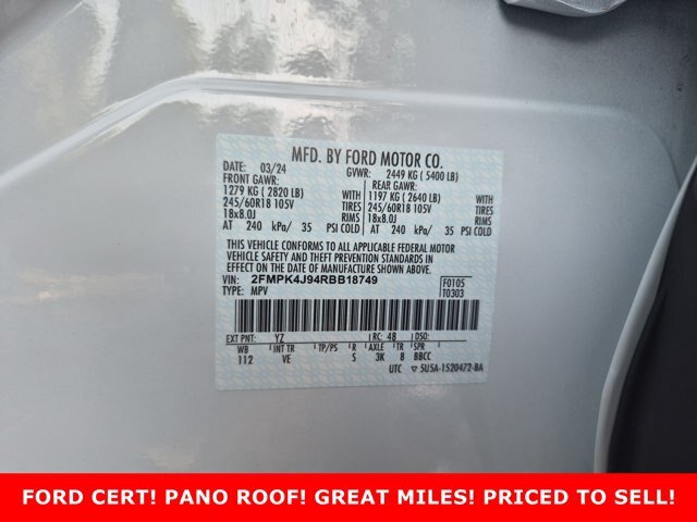 Certified 2024 Ford Edge SEL w/ Convenience Package AWD/4WD image 32