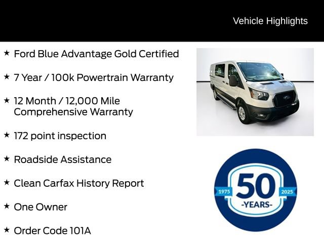 Certified 2025 Ford Transit 250 Low Roof w/ Exterior Upgrade Package RWD image 6